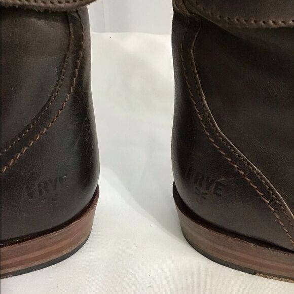 FRYE Dorado Leather Western Style Riding Boots Knee High Size 8 - Picture 8 of 14